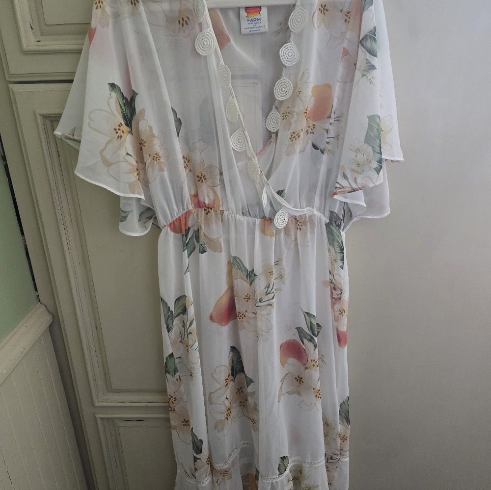 FARM RIO Floral White Dress Xl - Picture 6 of 11